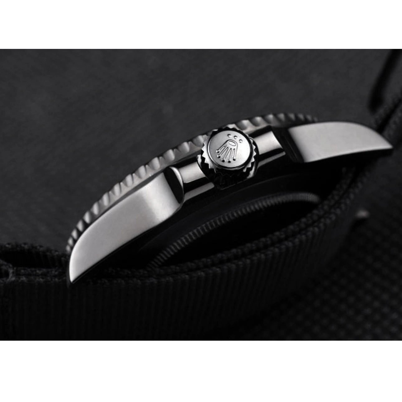 Aaa replica GMT Strap Fabric Swiss Black Rolex Master Dial Pro-Hunter II Black 0804